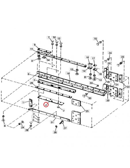 Pletina espaciador empacadora John Deere E42318