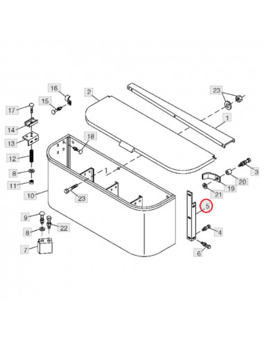 Apoyo soporte caja hilo empacadora John Deere E44295