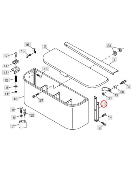 Apoyo soporte caja hilo empacadora John Deere E44295