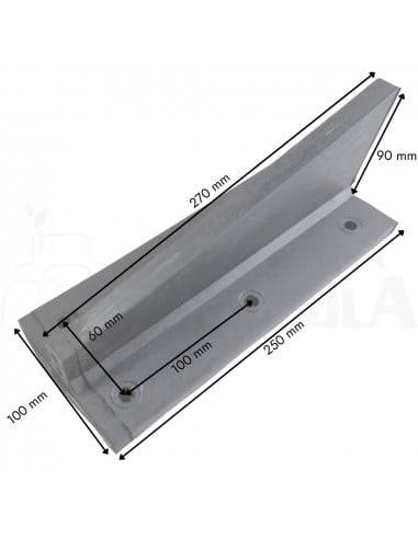 Taco apoyo abanico en T 180x100