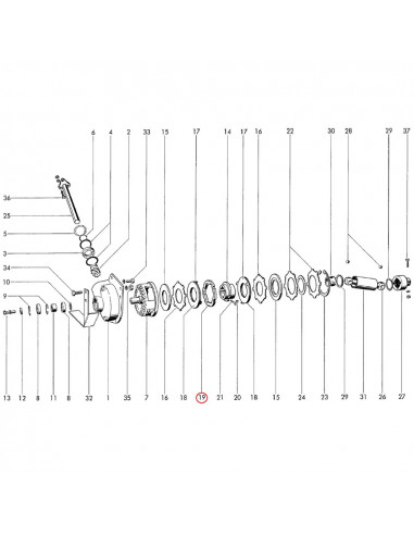 Disco estriado recogedor pick up empacadora Welger 0736770000
