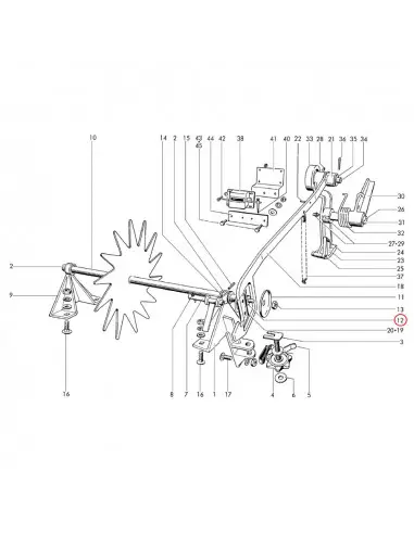 Rodillo estriado nivelado estrella empacadora Welger 0362210000