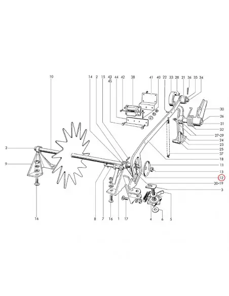 Rodillo estriado nivelado estrella empacadora Welger 0362210000