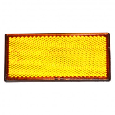 Catadióptrico naranja adhesivo rectangular - 70 x 42 mm
