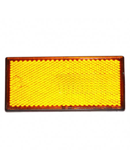 Catadióptrico naranja adhesivo rectangular - 70 x 42 mm
