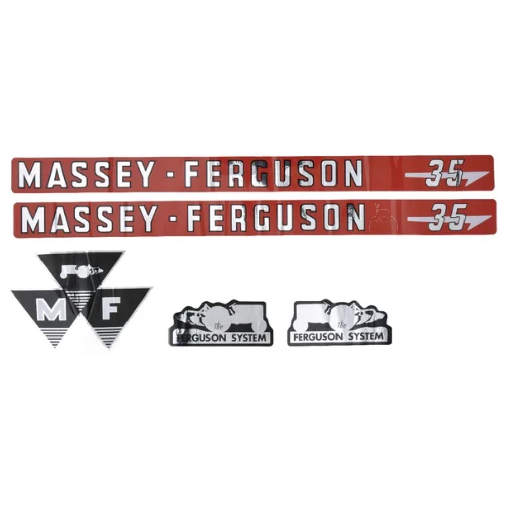Juego de pegatinas completo Massey Ferguson 35