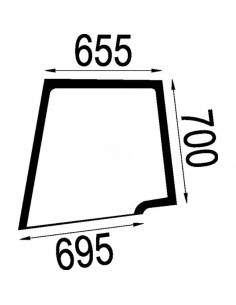 Cristal Superior de la Puerta Izquierda Case IH JX