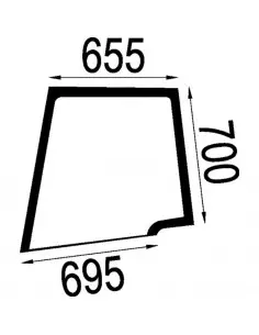 Cristal Superior de la Puerta Izquierda Case IH JX