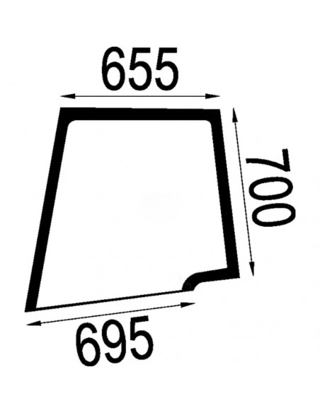 Cristal Superior de la Puerta Izquierda Case IH JX