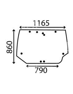 Cristal trasero abombado tintado Case, Mc Cormick
