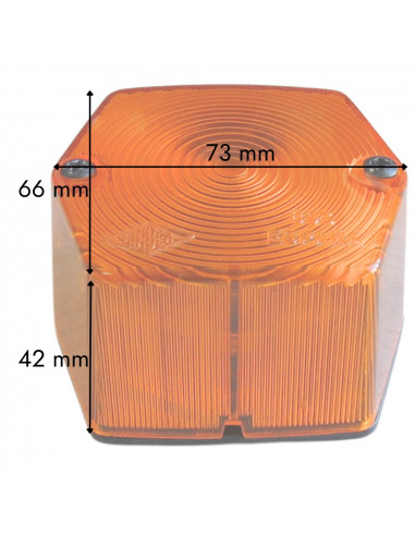 Piloto naranja ámbar hexagonal Rinder 895