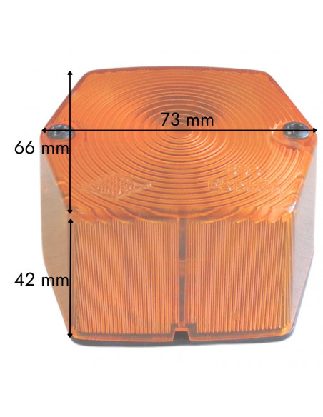 Piloto naranja ámbar hexagonal Rinder 895