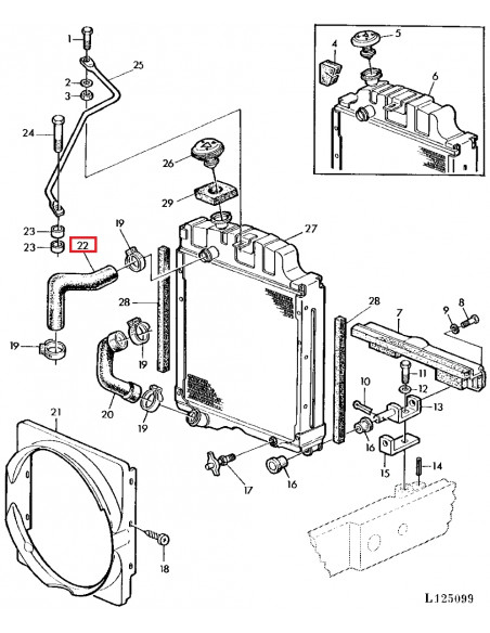 Manguito Superior tractor John Deere varios modelos L34898