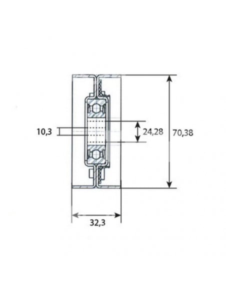 Polea de Tensor de Correa para Tractores John Deere y Renault Ares AL77334
