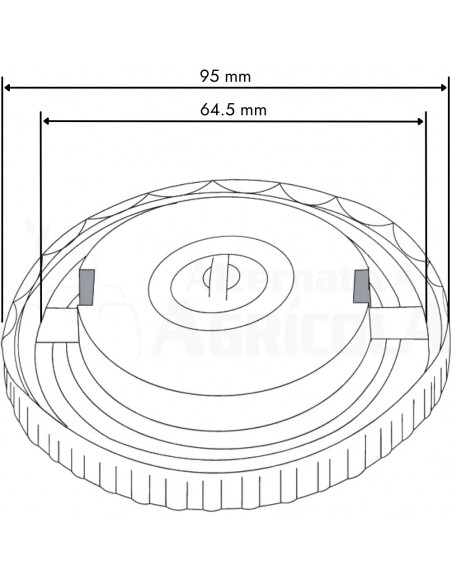 Tapón depósito gasoil con llave para tractor
