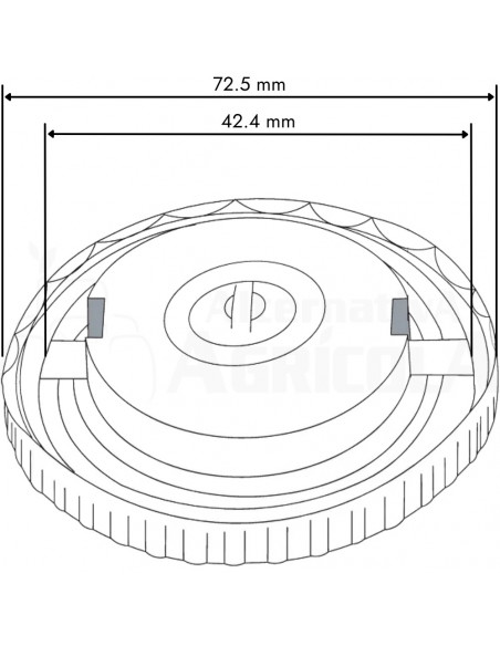Tapón metálico depósito de gasoil tractor