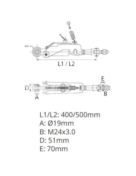 Tensor lateral horizontal automático tractor John Deere Serie 6010, 7000, 7030