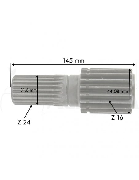 Semipalier tractor cubo reductor puente delantero doble tracción Z16/Z24