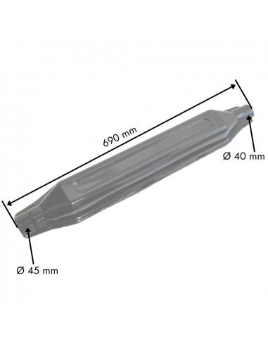 Silencioso de escape vertical tractores New Holland, Fiat, Ford, Case