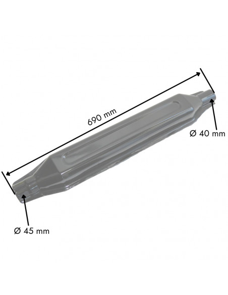 Silencioso de escape vertical tractores New Holland, Fiat, Ford, Case