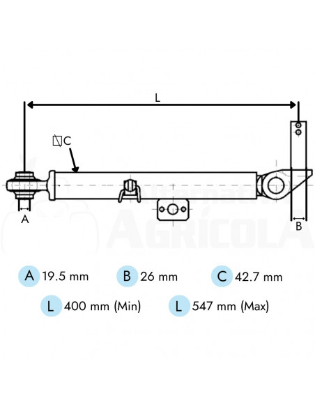 Tensor brazo telescópico completo New Holland y Case
