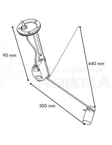 Aforador Depósito tractores John Deere Series 20, 30, 35 y 40 DE14135