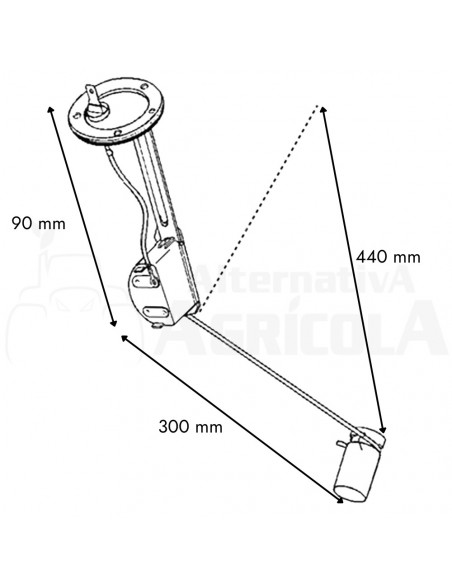 Aforador Depósito tractores John Deere Series 20, 30, 35 y 40 DE14135