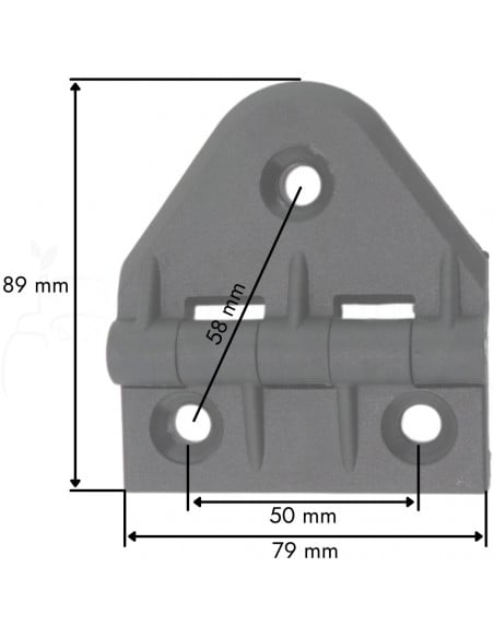 Bisagra superior cristal trasero válido John Deere