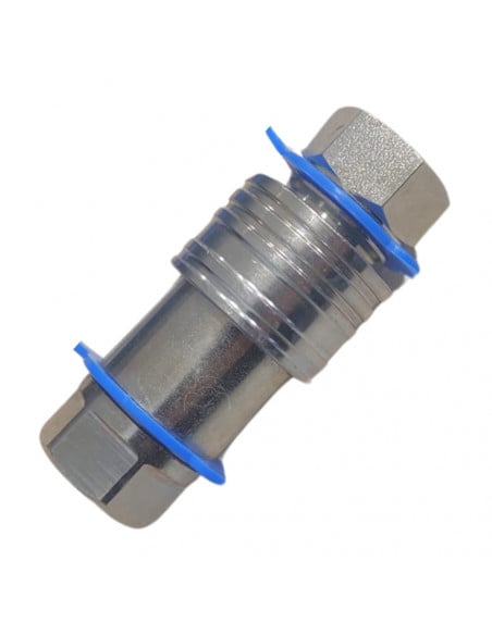 Conjunto Enchufe Hidráulico rápido  macho y hembra con Tapones 1/2" BSP