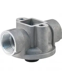 Cabezal soporte aluminio hembra 1" rosca filtro macho 3/4" para filtro de gasoil
