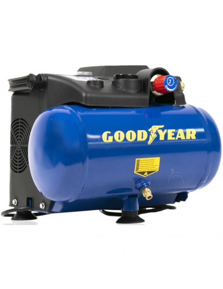 Compresor Eléctrico Portátil Goodyear GY166P 6L 1,5HP 180L/MIN