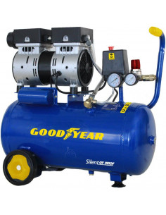 Compresor Eléctrico Silencioso Goodyear GY251OF 24L 1HP 140L/MIN