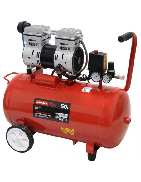 Compresor de aire Monoblock 50L 1CV silencioso Mader