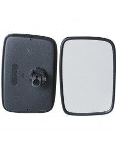 Espejo retrovisor 210 x 140 mm varilla Ø 16 mm plano con soporte plástico