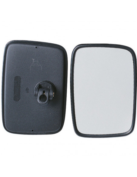 Espejo retrovisor 210 x 140 mm varilla Ø 16 mm plano con soporte plástico