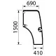 Cristal Puerta Derecha Tractores New Holland Series T4000 y TN