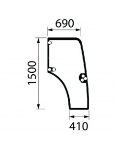 Cristal Puerta Derecha Tractores New Holland Series T4000 y TN