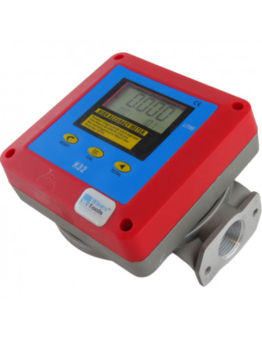 Cuentalitros digital de gasoil metálico tomas de 1"