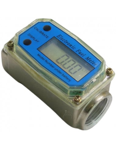 Cuentalitros digital en línea de gasoil  metálico tomas de 1"