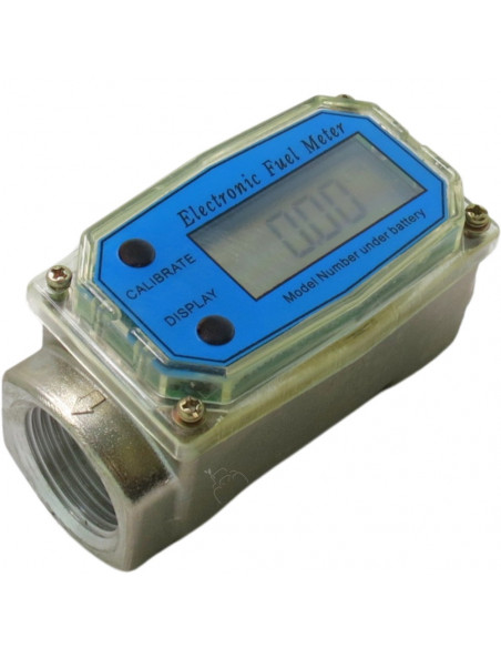 Cuentalitros digital en línea de gasoil  metálico tomas de 1"