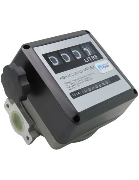 Cuentalitros de gasoil 4 dígitos aluminio tomas de 1"