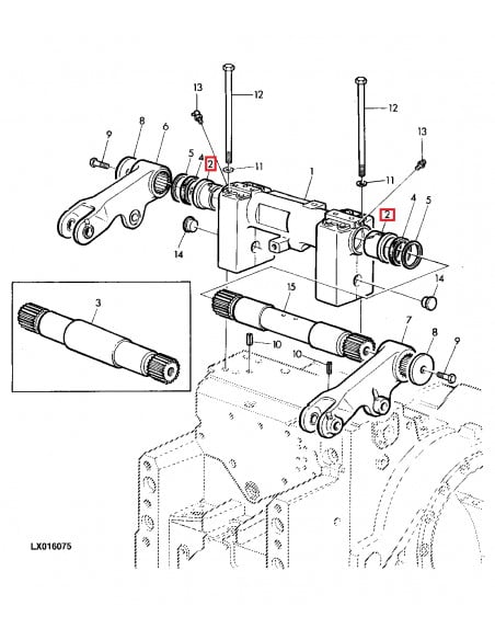 Casquillo eje elevador tractor John Deere S/6000 L79235