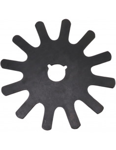 Estrella Lona Peladora de 12 Puntas x 225mm para Máquinas Estupiña 5000-8 para Dedos Cortos