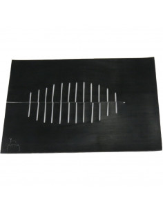 Faldeta goma con refuerzo lona suplemento cosechadora almendras doble fleco tronco Topavi