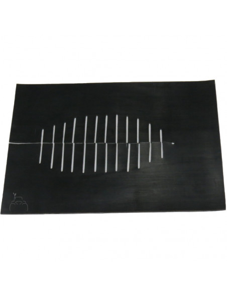 Faldeta goma con refuerzo lona suplemento cosechadora almendras doble fleco tronco Topavi