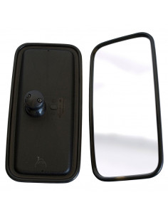 Espejo retrovisor 375 x 185 mm curvo con soporte plástico