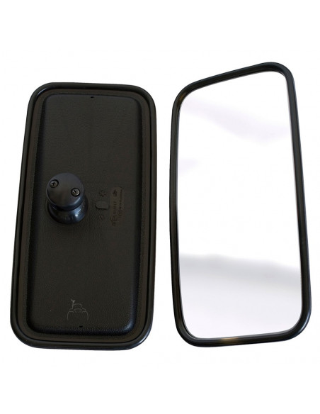 Espejo retrovisor 375 x 185 mm curvo con soporte plástico