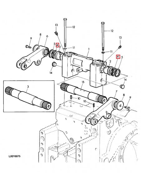 Retén eje elevador tractores John Deere S/6000 L79232