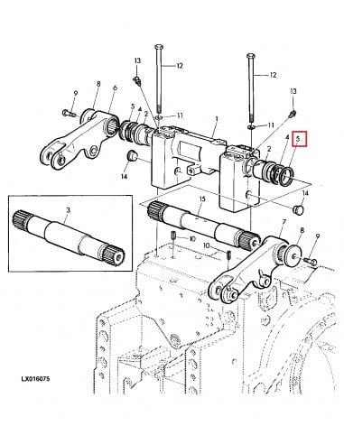 Teflón Nilon retén Eje Elevador para Tractores John Deere L79230
