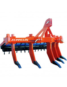 Subsolador en V 3 brazos modelo 3 hileras con rulo